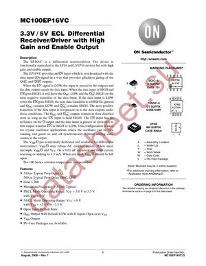 MC100EP16VCDR2 datasheet  